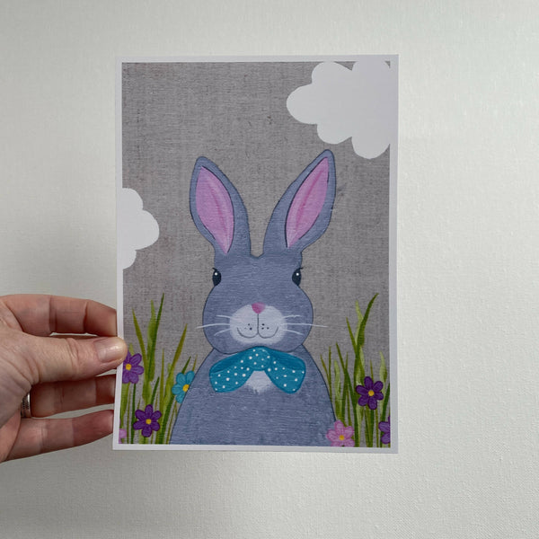 Bunny with Bow Print - 5x7