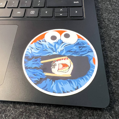 Cookie Monster Sushi sticker - Shop Motif