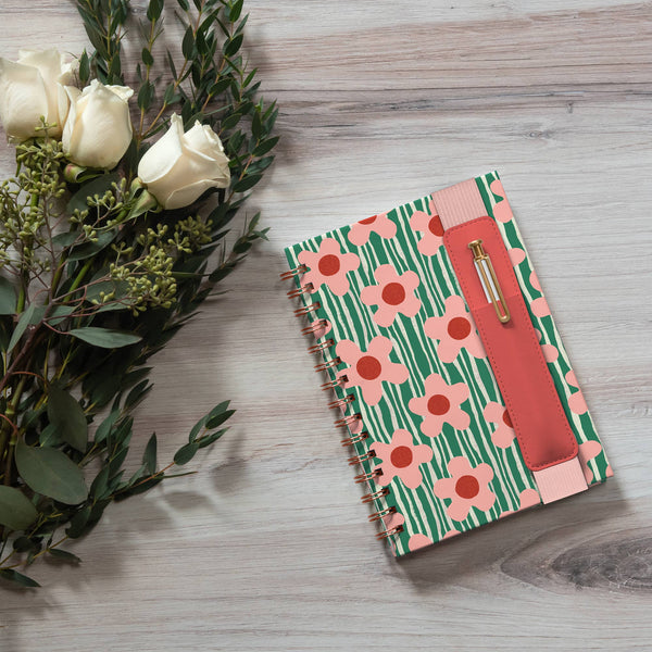 Reigning Flowers Oliver Notebook with Pen Pocket