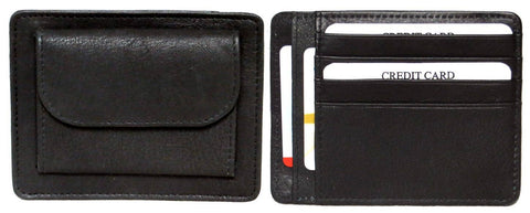 Genuine Leather Cowhide Leather Slim Card Wallet