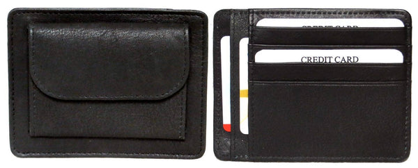 Genuine Leather Cowhide Leather Slim Card Wallet