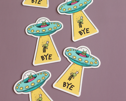 Bye Alien Abduction Magnet | Funny Decorative Fridge Magnet