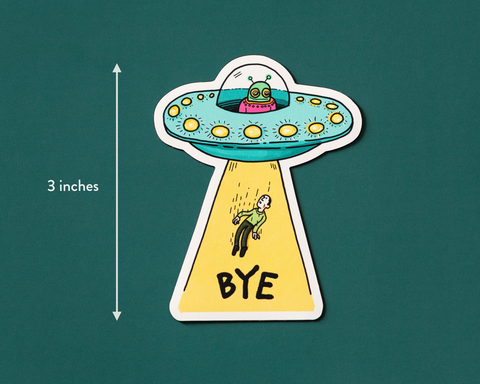 Bye Alien Abduction Magnet | Funny Decorative Fridge Magnet