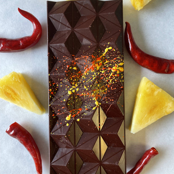 Dark Chocolate Chili Pineapple Bar - Shop Motif