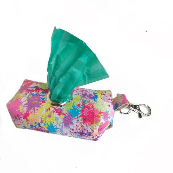 Dog Waster Bag Holder - Paint Splatter