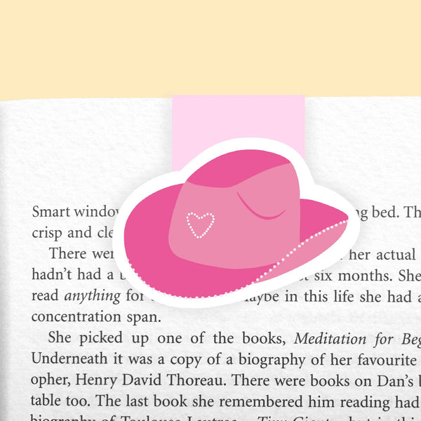 Cowgirl/ Cowboy Hat Magnetic Bookmark