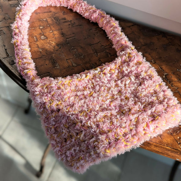 Pink Lemonade Crochet Handbag