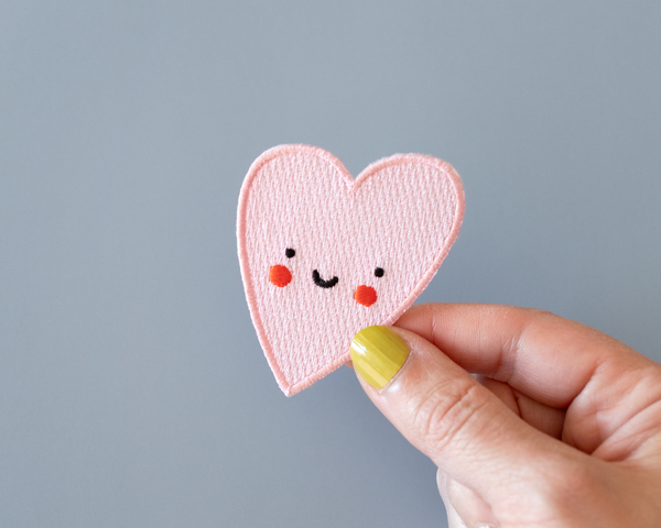 Cute Heart Iron-On Patch