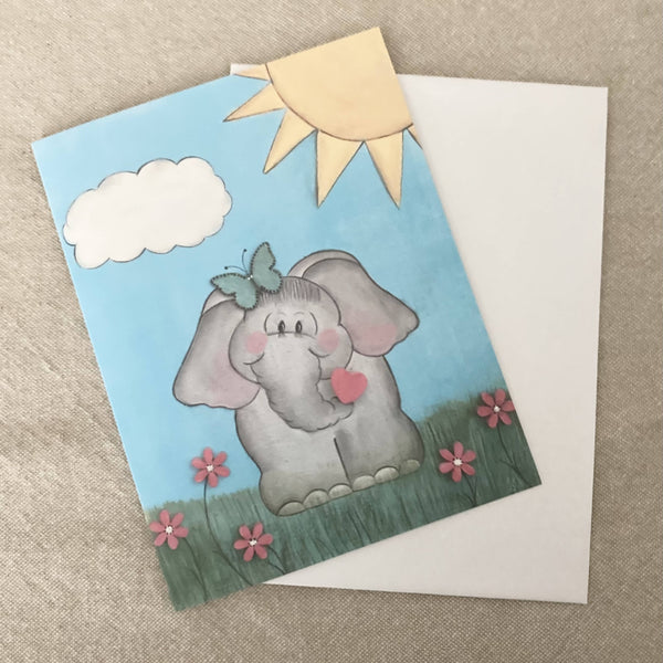 Elephant Notecard - Shop Motif