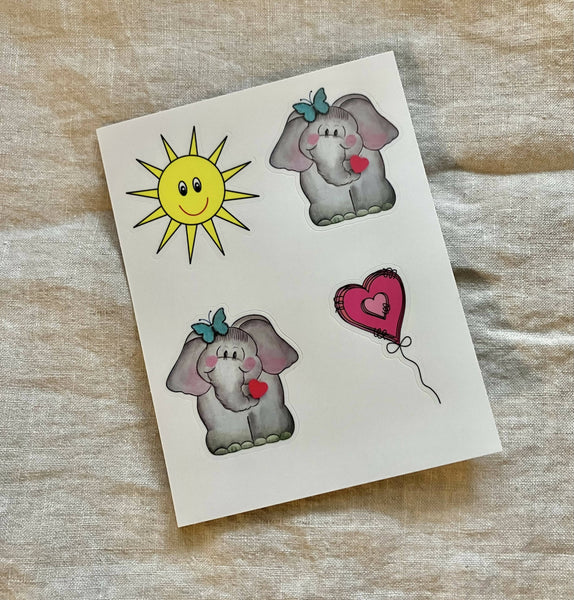 Elephant Sticker Set