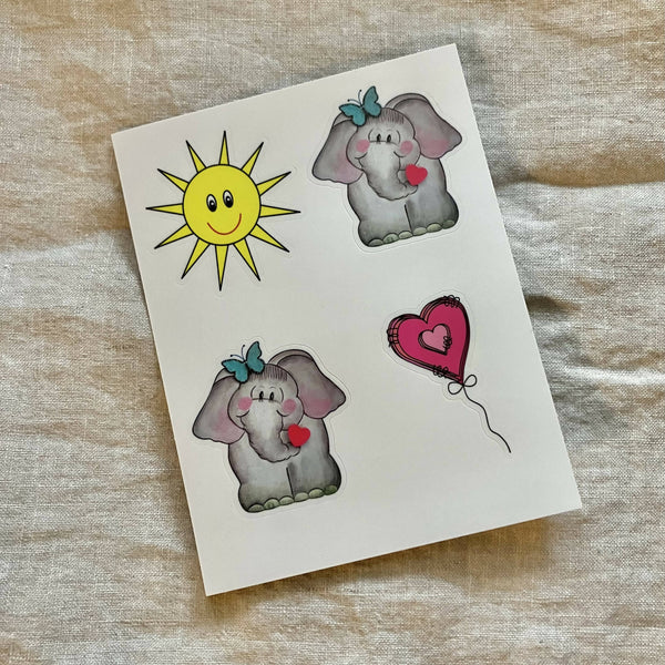 Elephant Sticker Set - Shop Motif