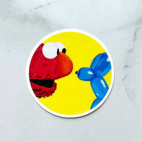 Elmo and balloon dog sticker - Shop Motif