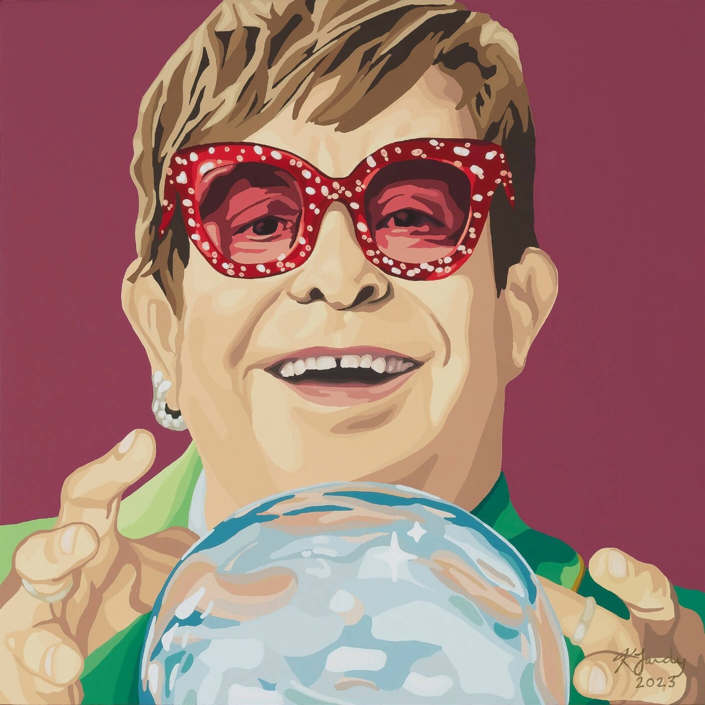 Elton John 8x8" art print - Shop Motif