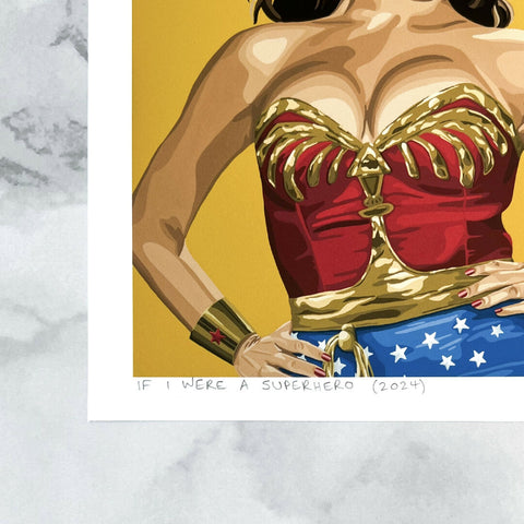 Beyonce superhero 8x8" art print