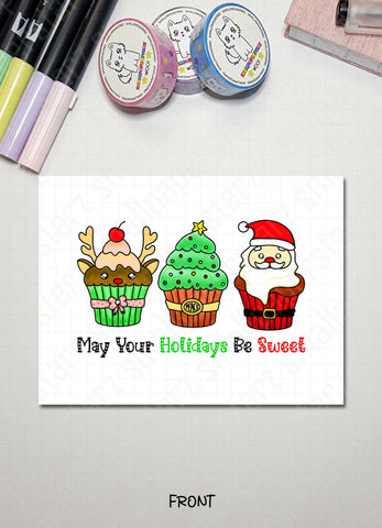 G014 - Sweet Holidays Christmas Blank Greeting Card - Shop Motif