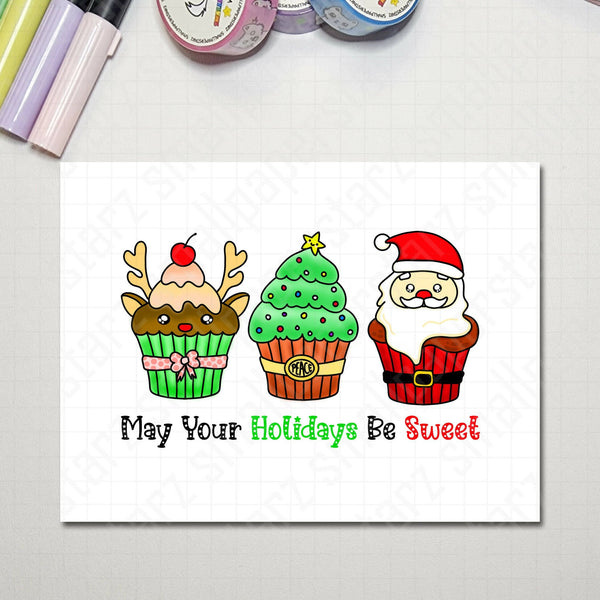 G014 - Sweet Holidays Christmas Blank Greeting Card - Shop Motif