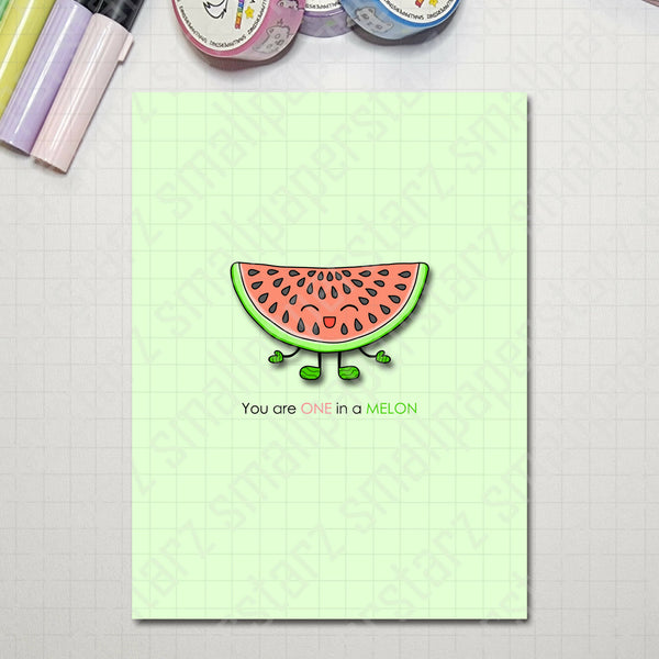 G023 - You Are One In A MELON Blank Greeting Card - Shop Motif