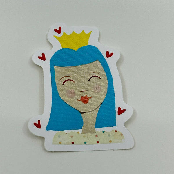 Wear A Crown - Teal Hair - Sticker