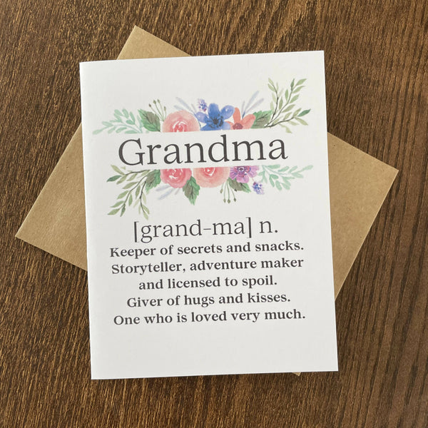 Grandma Definition - Card