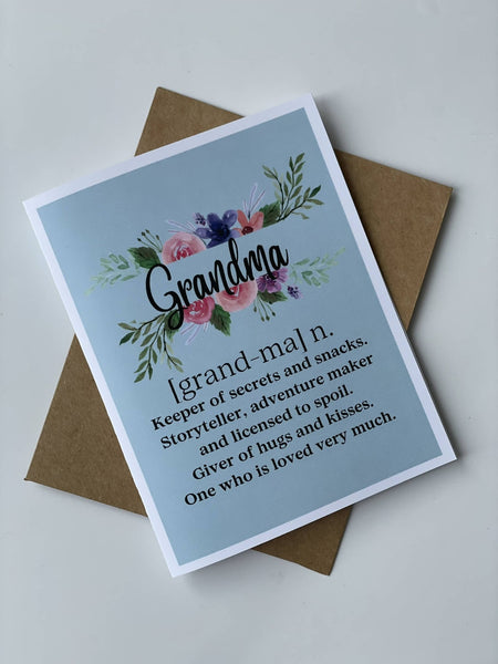 Grandma Definition - Card