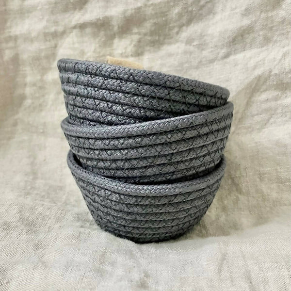 Grey Mini Rope Bowls - Shop Motif