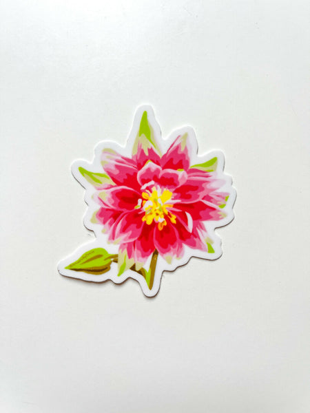 Pink Granny's Bonnet Columbine - Spring Flower Sticker