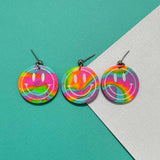 Happy Face Dangle Earrings - Shop Motif 