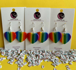 Harvey Milk - Stars & Hearts Rainbow Dangle Earrings - Shop Motif 