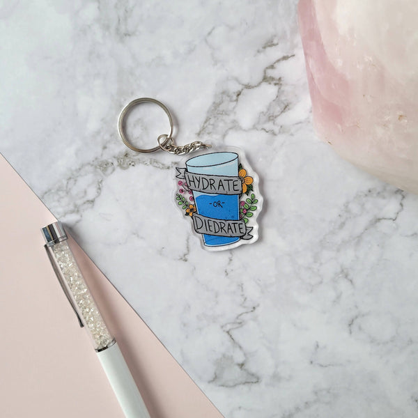 Hydrate or Diedrate Acrylic Keychain - Shop Motif