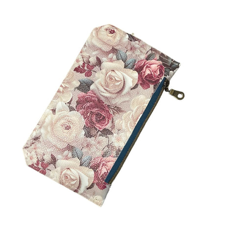 Large Maroon Flower Wallet