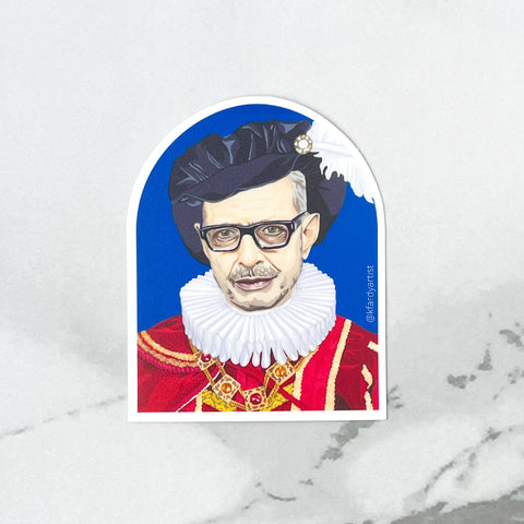 Jeff Goldblum renaissance neck ruffle sticker - Shop Motif