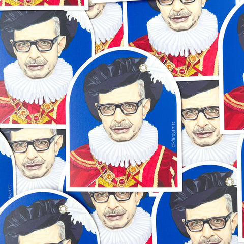 Jeff Goldblum renaissance neck ruffle sticker - Shop Motif