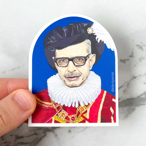 Jeff Goldblum renaissance neck ruffle sticker - Shop Motif