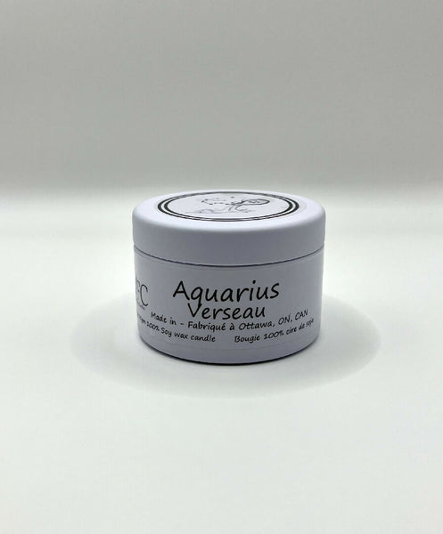 Aquarius Zodiac Candle 2oz