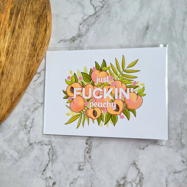 Just Fuckin' Peachy 8x10" Print - Shop Motif