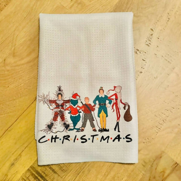 Christmas Friends Tea Towel