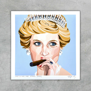 Lady Di And Her Stogie 8x8" art print - Shop Motif 