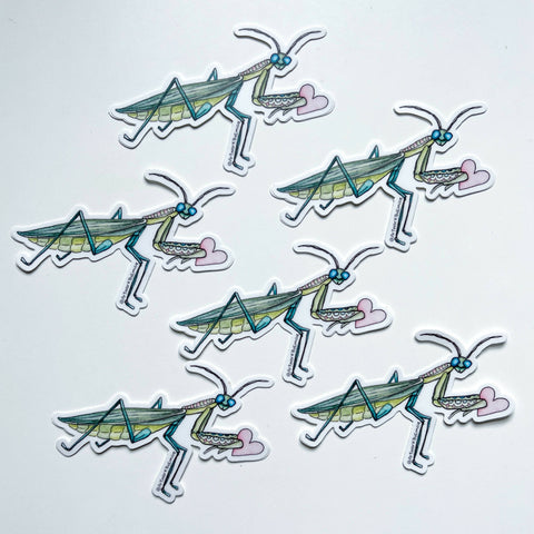 Love Bug - Praying Mantis Sticker - Shop Motif