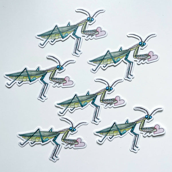 Love Bug - Praying Mantis Sticker