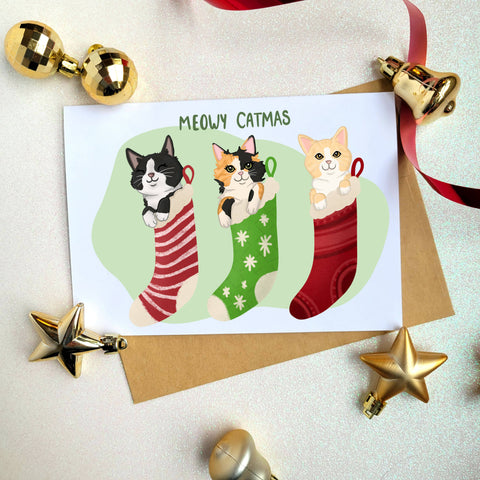 Meowy Catmas 5x7" Greeting Card - Shop Motif