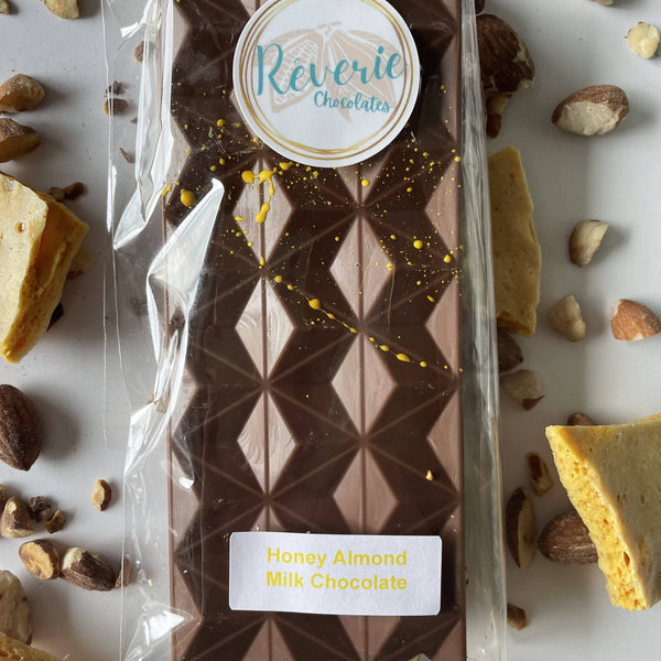 Milk Chocolate Honey Almond Bar - Shop Motif