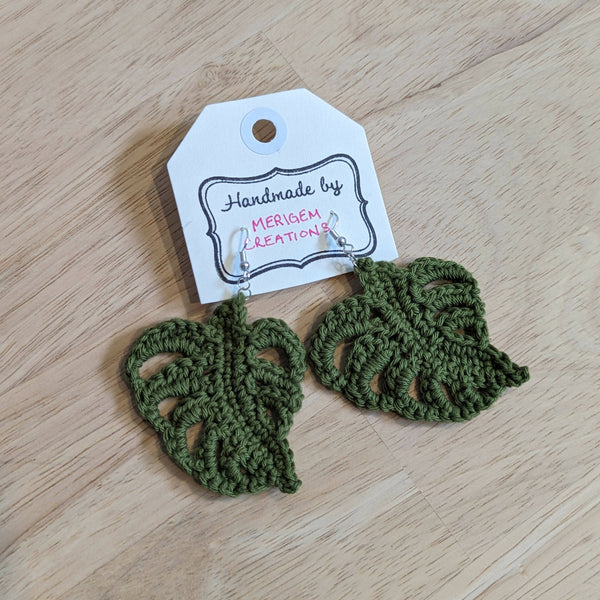 Monstera Earrings