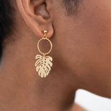 Monstera Leaf Earrings - Shop Motif 