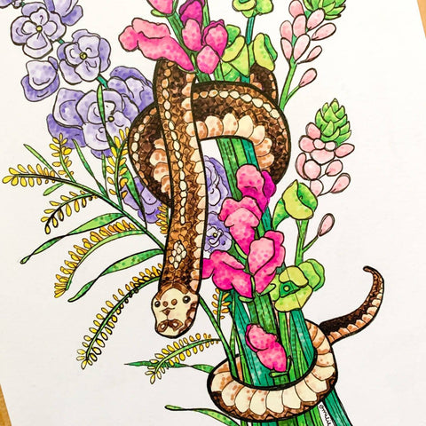 Nala The Snake Greeting Card - Shop Motif