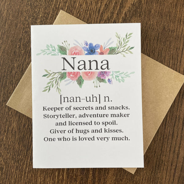 Nana Definition - Card