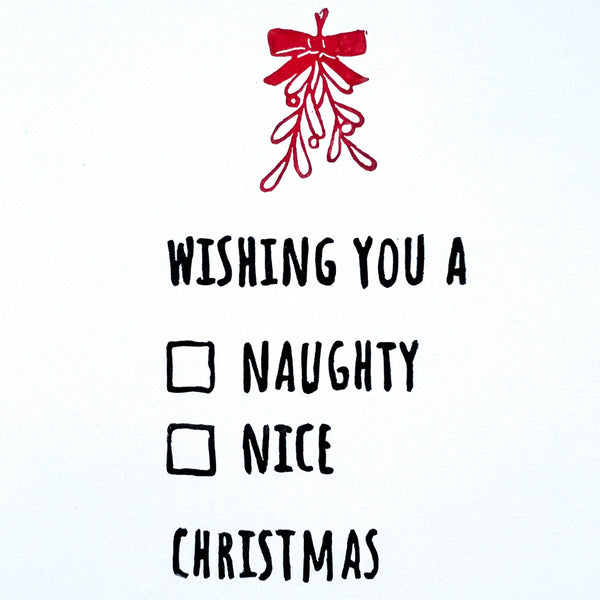 Naughty or Nice Christmas card