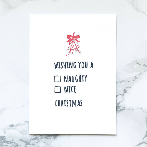 Naughty or Nice Christmas card