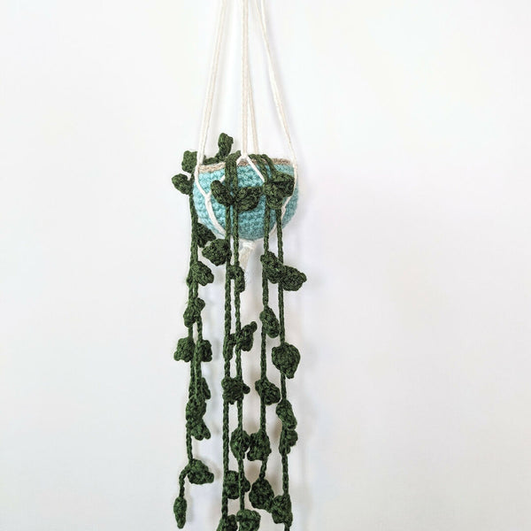 Hanging Plant - Seafoam/Sand