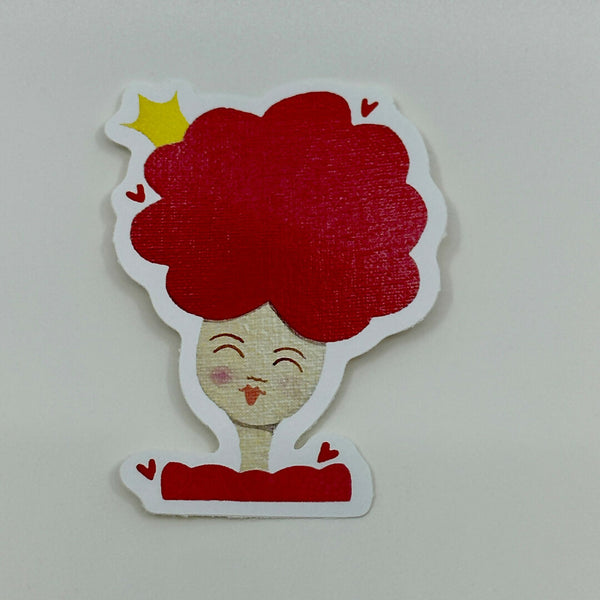 Wear A Crown - Red Hair - Sticker