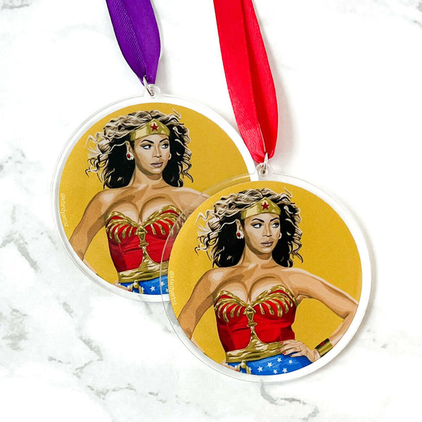 Beyonce superhero ornament